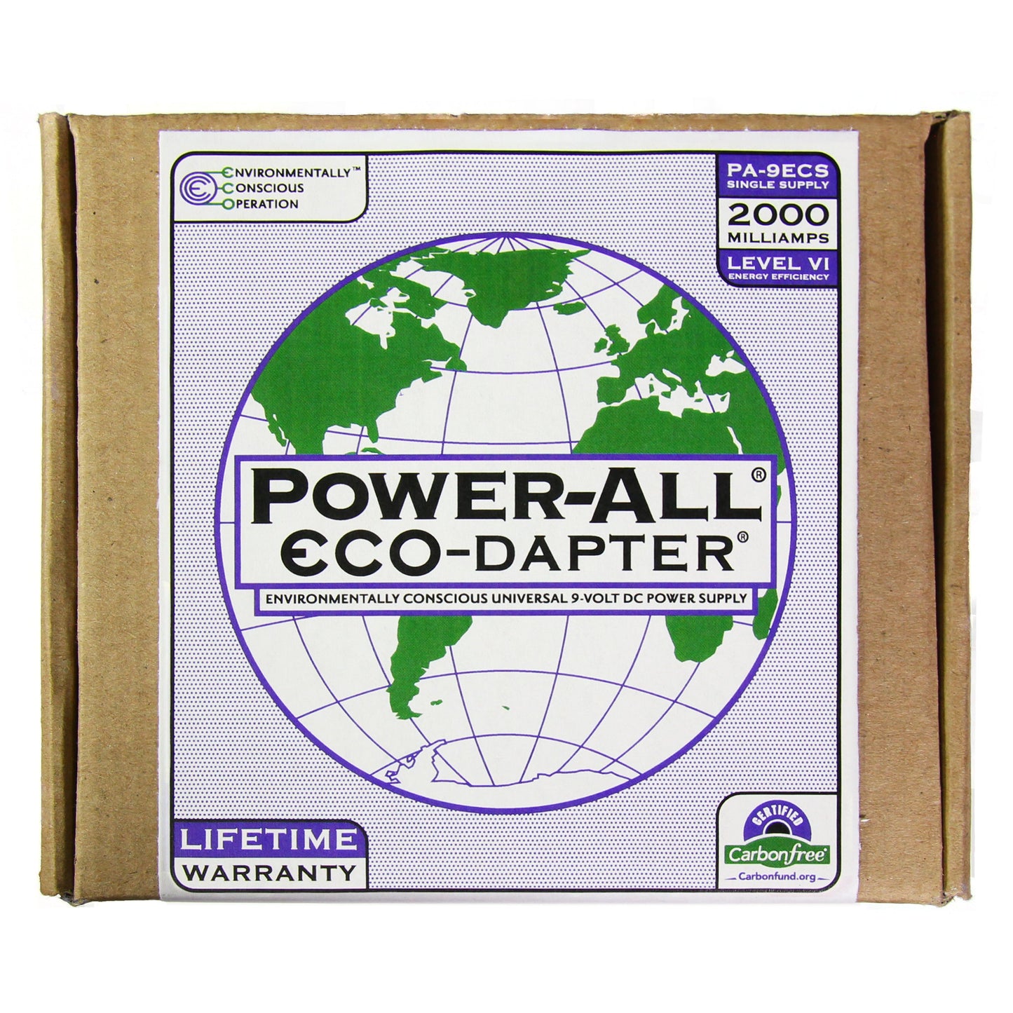 POWER-ALL® ECO-DAPTER® Single 9vdc Pedal Power Supply